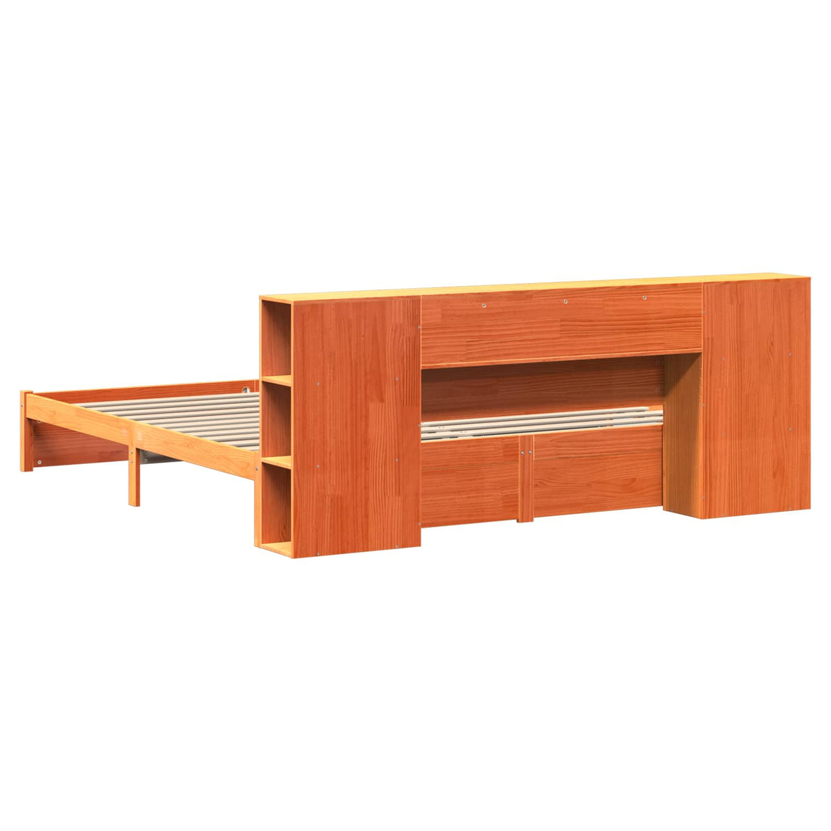 Tête de lit avec rangement – Cire marron